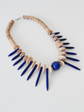 Load image into Gallery viewer, Turquoise & Red Coral Spikes Necklace