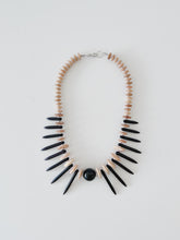 Load image into Gallery viewer, Turquoise & Red Coral Spikes Necklace