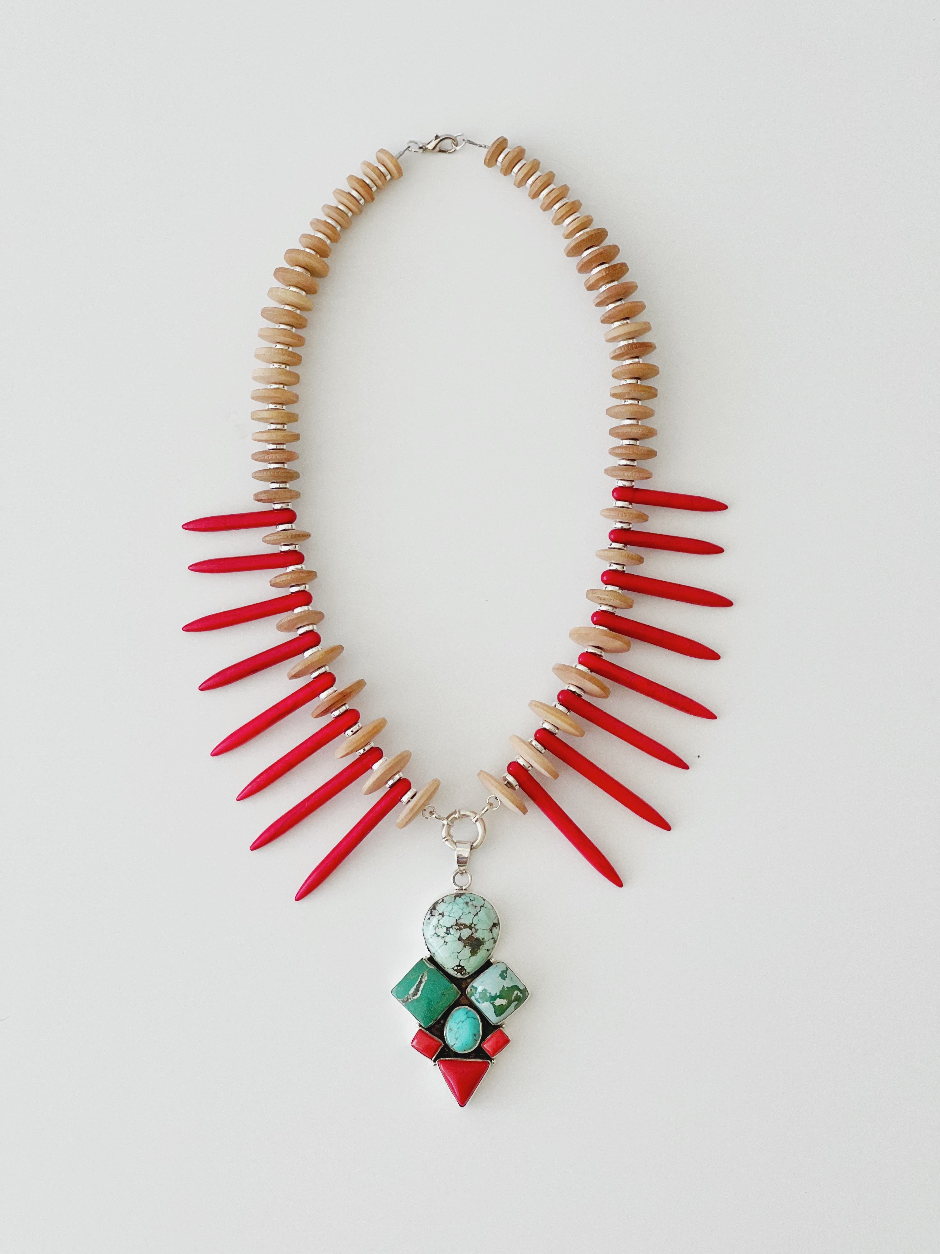 アクセサリー Red coral Needle Point Pendant & Brooch Red coral Needle Point Pendant & Brooch