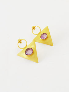 Goddess Intuition 18K Gold Plated Earrings