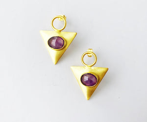 Goddess Intuition 18K Gold Plated Earrings