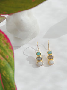 Bright Med Trio Earrings